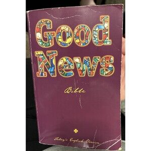 Good News Bible Today’s English Version Tev Paperback VTG Stained Glass Cover